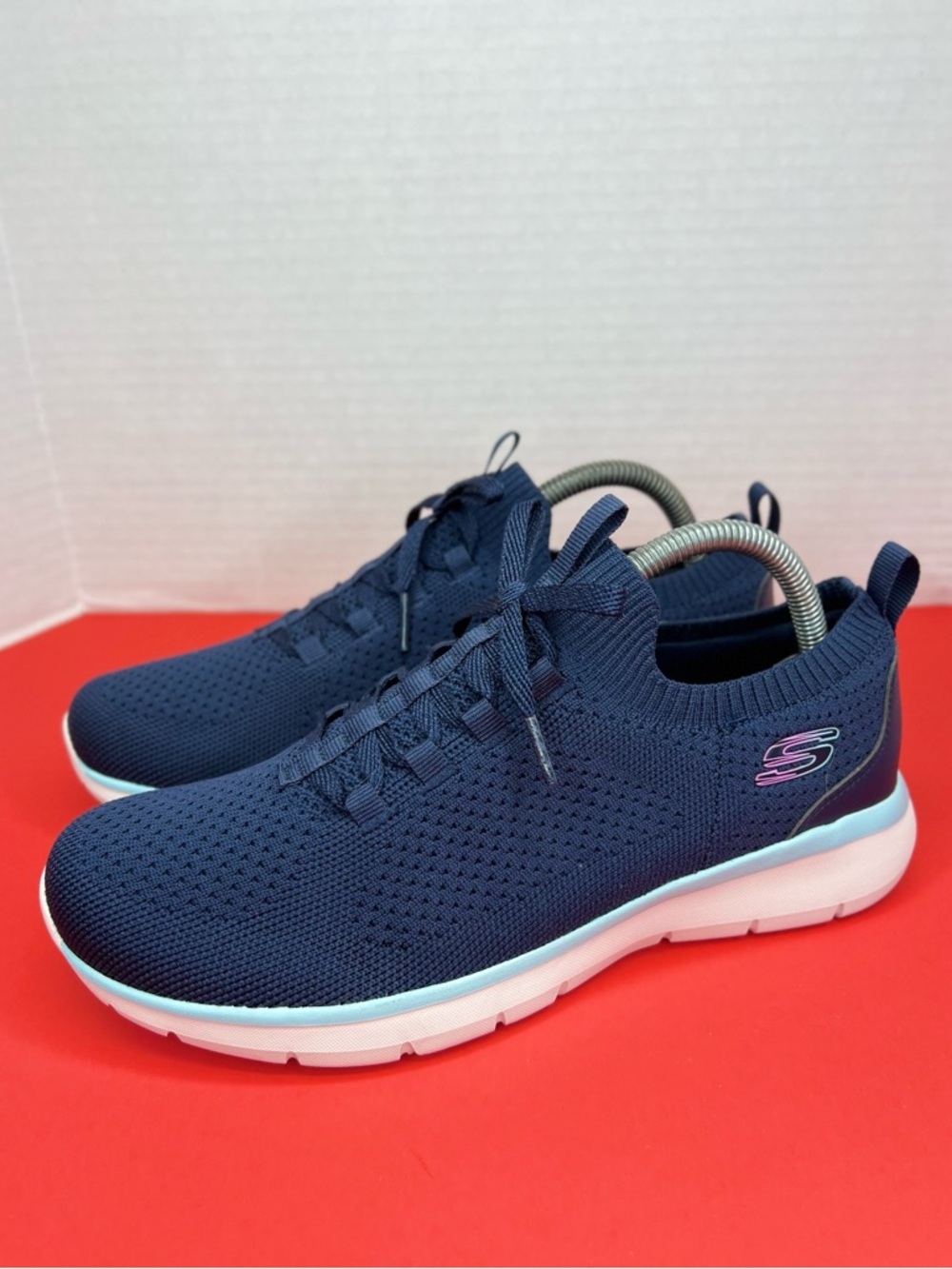 Skechers Stretch Fit Knit Womens Navy Size 9M 179103BJ Like new! No box